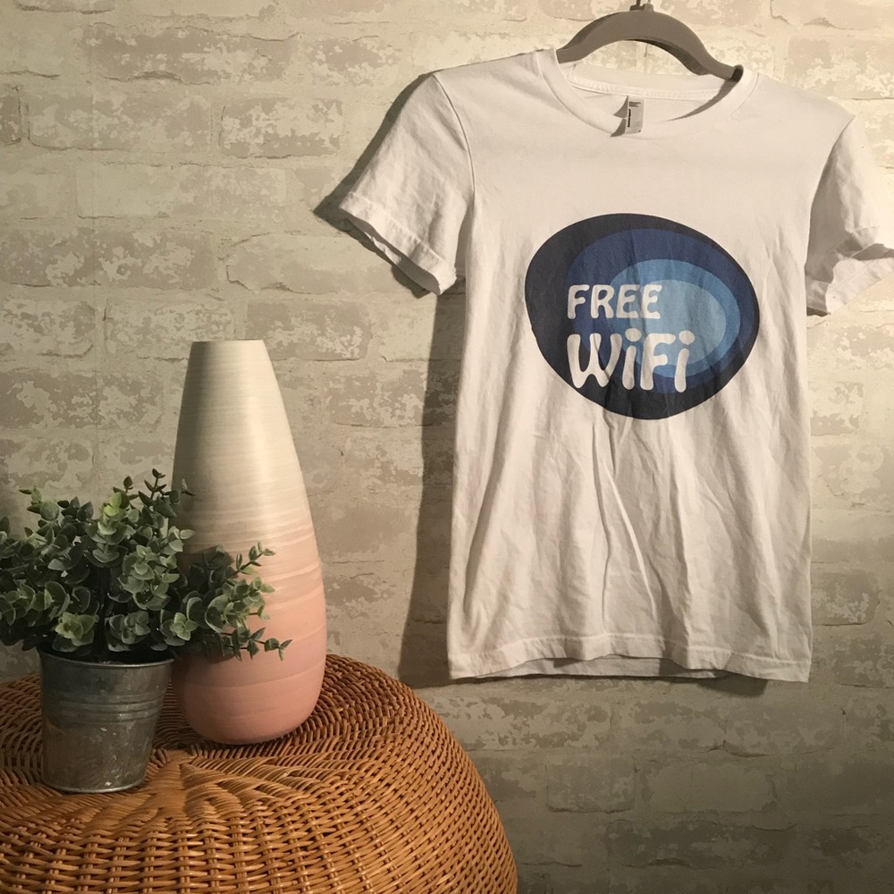 [a . a p p a r e l] “free wifi” t shirt